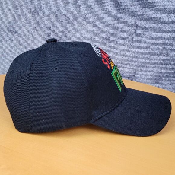 Embroidered Shut Up & Fish Fishing Hat Black Adjustable Hook & Loop Trucker Cap - Picture 5 of 16